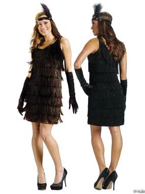 Black Fringe Flapper Dress - Vintage-Inspired Halloween, Gatsby S